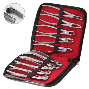10 Pieces Dental Root Elevator Set Surgical Instruments for Tooth Extraction and Root Elevation