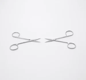 10cm Stainless Steel Straight Head and Bend Head Tactical Medical Scissor Surgical Scissors