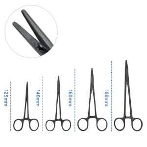 12.5/14/16/18cm Dental Needle Holder Pliers Forceps Orthodontic Tweezer Black Handle Needle Holder Cosmetic Plastic Instrument