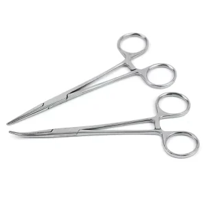 12.5cm Stainless Steel Ophthalmic Surgical Forceps with Curved Tips MEPS Safety Standard Mosquito Forceps