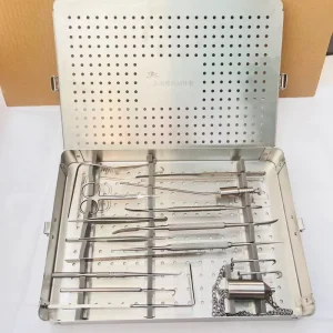 14pcs Rhinoplasty Surgical Set Reusable Stainless Steel Nasal Reconstruction Instruments with Autoclavable Case
