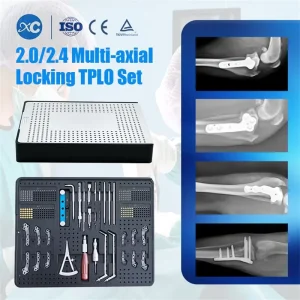2.0 2.4mm Multi Axial Locking TPLO Set Metal Components Precision Machined Veterinary Surgical Kit for Cats Dogs