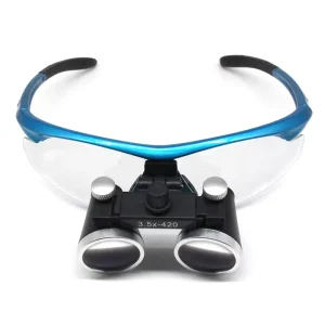 2.5X/3.5X 420 mm Dental Loupe Magnifier Binocular Magnifier Surgery Surgical Medical Operation Loupe with Spotlight Head Light