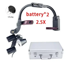 2.5X 3.5X Dental LED Head Light Lamp for Magnification Binocular Loupes 5W Light Surgical Headlight