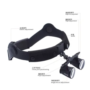 2.5x 3.5x Head-wear Dental Microscope Adjustable CE Approved Magnifying Glasses with LED Light