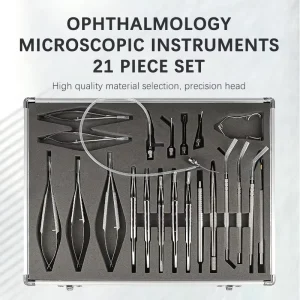 21 Piece Manual White Cataract Surgery Instrument Set Ophthalmic Dissection Strabismus Minimally Invasive Surgical Tools