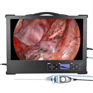 3 in 1 Full HD Veterinary Instrument Medical Endoscopic Camera 100W Cold Light Source 24 inch Display USB HDMI Output Compatible