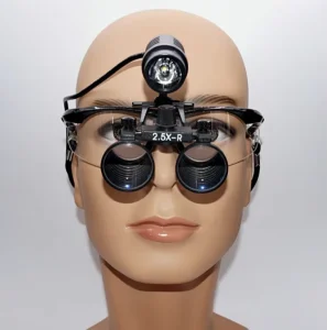 3.5X Medical Magnifier Head Dental Surgical Binocular Eye Loupes Magnifying Glass with Light