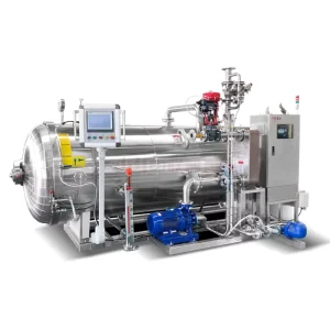 304 Stainless Steel Automatic High Efficiency Autoclave Sterilizer Machine with Hot Water Spraying for Food Factory