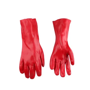 35cm PVC Anti Chemical Durable Smooth Texture Multi Purpose Safety Work Gloves Mechanical Repair Oil Slip Resistant