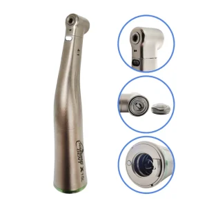 4:1 Dental Handpiece LED Fiber Optic Low Speed Contra Angle Inner Channel Water Spray Turbine Stainless Steel Endodontic Use