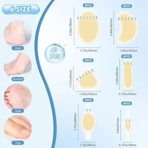 40ct Hydrocolloid Blister Bandages for Feet