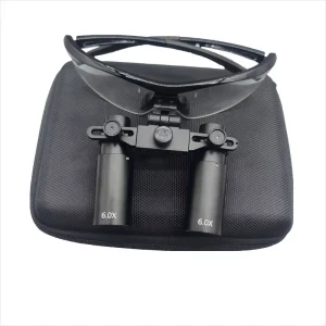 6.0x LED Magnifier Binocular Dental Microscope Surgical Loupes with Headband Dentist Equipment for Optimum Vision