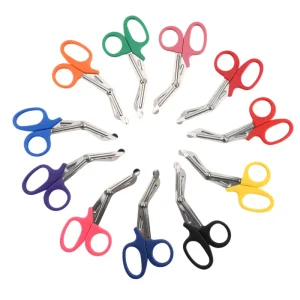 7.28″ Stainless Steel Bandage Scissors for First Aid Kits Sharp Anti Slip Medical Trauma Shears