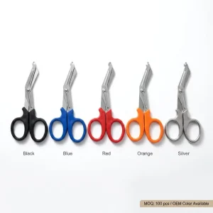 7.5″ Trauma Shears 420 Stainless Steel Paramedic Scissors Ergonomic Handle Blunt Safety Tip Bulk OEM Available