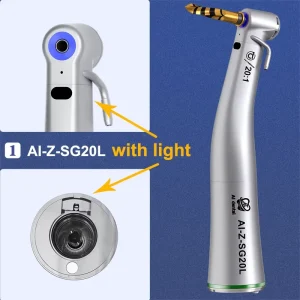 AI Z SG20L Implants Hand Piece Dental Contra Angle 20 1 Low Speed Optical Instrument Dental Surgical Irrigation for Odntologia