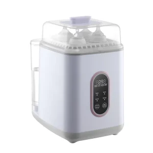 Baby Bottle Washer and Dryer 400W Electric Steam Sterilizer with 72 Hour Bacteria Free Storage Compact Countertop Design for Home