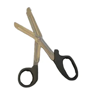 Black Premium Stainless Steel Nurse Scissors Non Stick Coated Blades Medical Scissors Durable Fluoride Coated Trauma Shears