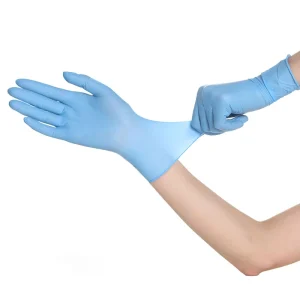 Blue Nitrile Powder-Free Examination Gloves 2g-3g Size XS Made of Nitrile Medical Consumables