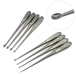 Bone Curette Surgical Spoon Stainless Steel 1-7mm Orthopedics Instruments