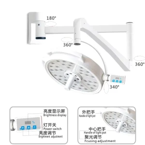 CE Approved KD 2036B 2 Wall mounted Surgical Operation Light with 36*3W LED Bulbs for Dental Implant Surgery Veterinary Use