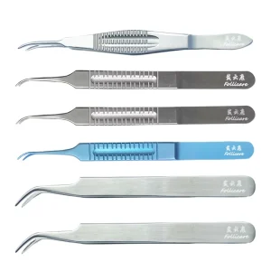 CE Certified Manual FUE Hair Transplant Forceps Titanium Stainless Steel Dissection Extraction Implant Follicle Tools