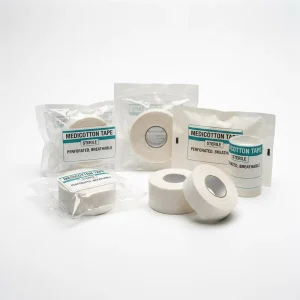 CE MDR Certified Class I Cotton Zinc Oxide Surgical Tape Breathable Rigid Adhesive Bandage Fabric Strip OEM