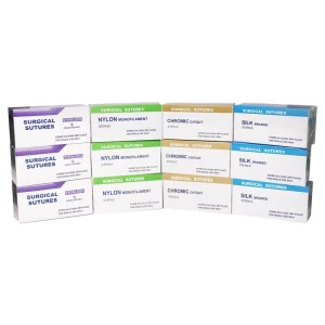 CE Marked Customizable Veterinary Consumables Non Absorbable Nylon Silk PM Polyester Medical Surgical Suture