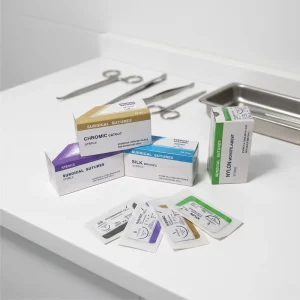 CE Marked LOGO Customized Absorbable 2/0 3/0 4/0 75cm PGA Chromic Catgut Surgical Suture Veterinary Use