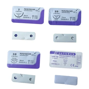 Careluck High Quality Absorbent Disposable Suture Rapide Polyglycolic Acid Surgical 3 0 PGA Veterinarian CE Certified Class I