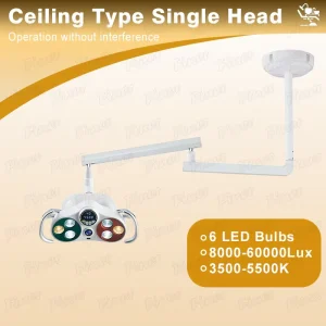 Ceiling Operating Room Lights with Integrated Camera Shadowless LED Lamp Surgical Light for Dental Clinic