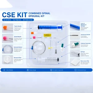 Combined Spinal Epidural Anesthesia Kit with Epidural Catheter Tuohy Needle and Bacterial Filter