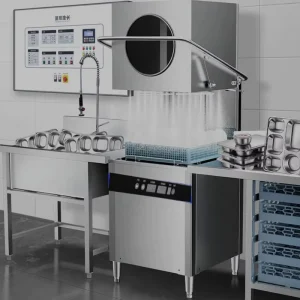 Commercial Automatic Freestanding Stainless Steel 304 Dishwasher High Temperature Steam Sterilization 1000 Dishes Day Capacity