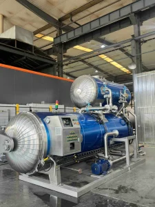 Cost effective New Water Spray Retort Sterilizer 304 Stainless Steel SIEMENS Control System Energy Saving Factory Direct