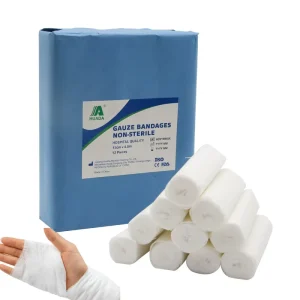 Cotton Gauze Bandage OEM High Elastic Wrinkle Crepe Compression Medical Grade CE Certified Class I Bandages
