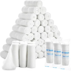 Cotton Gauze Bandage Roll Surgical Medical Consumable in Bag Packaging