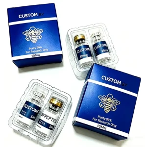 Custom Free Design Pharma 3ml Peptide Medicine & Pill Packaging Vial Label Folding Paper Box Eco-Friendly Reusable Plastic Tray