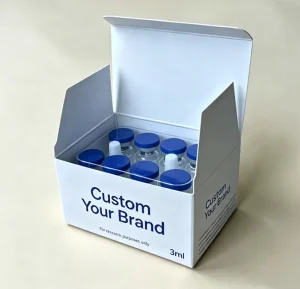 Custom Logo 3ml 10ml Vial Peptide Box Cardboard 10 3ml Vials Plastic Box 3 ml 2ml 10ml Cosmetic Peptide Vial Paper Box Packaging