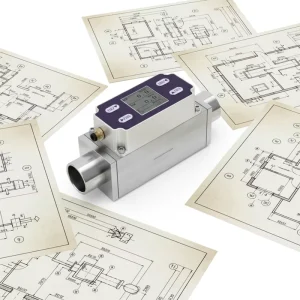 Custom Thermal Gas Mass Flow Meter Aluminum Alloy 1.5% Accuracy Wide Flow Range 3-200m/h 4-20mA/RS485 OEM for Medical