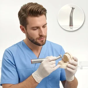 DETL Customisable Logo 1:5 Fibre Optic LED Angle Enhancement High Speed Handset Low Speed Surgical Handpiece Turbine Power