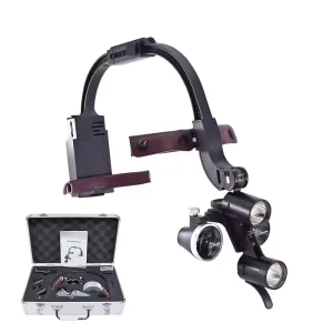 Dental 2.5X 3.5X Medical Dental LED Head Light Lamp Loupes Dentisit Surgical Headlight Lab Equipment Spotlight Bright Clear