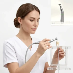 Dental 20 1 Reduction Implant Contra Angle Surgery Low Speed Turbine Metal Push Button Handpiece KU352W CE Certified Class