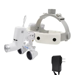 Dental 3.5X 5W Adjustable Dentist Surgical Headlamp 320-420mm Working Distance Dental LED Headlight Metal Plastic