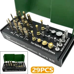 Dental Implant Drill Kit Surgical Osseodensification Burs Set Maxillary Sinus Lift Drills 29pcs for Dentist Tools