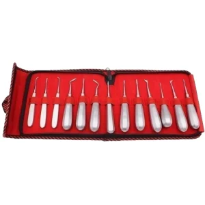 Dental Instruments Luxating Lift Elevator Teeth Set of 13 Pieces Coupland Crossbar Cryer Straight Elevators Stainless Steel