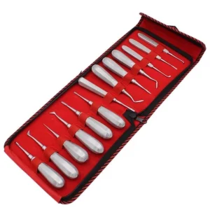 Dental Instruments Luxating Lift Elevator Teeth Set of 13 Pieces Coupland Crossbar Cryer Straight Elevators Stainless Steel