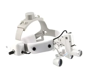 Dental LED Head Light Lamp with Binocular Loupes Adjustable Brightness Spot 600W 600LM Surgical Headlight