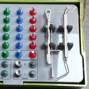 Dental Laboratory Implant Guide Tool Set Electric Metal Surgical Instruments 3 Jaw Position Ergonomic Grip Class I ISO13485 OEM