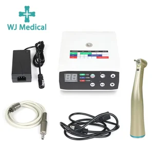 Dental Micromotor 2 Holes with Low Speed Fiber Optic LED Contra Angle Handpiece Dental Electric Micro Motor Dental Instruments