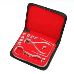 Dental Rubber Dam Clamp Set Surgical Instrument Kit for Dental Clinic Endodontic Procedure